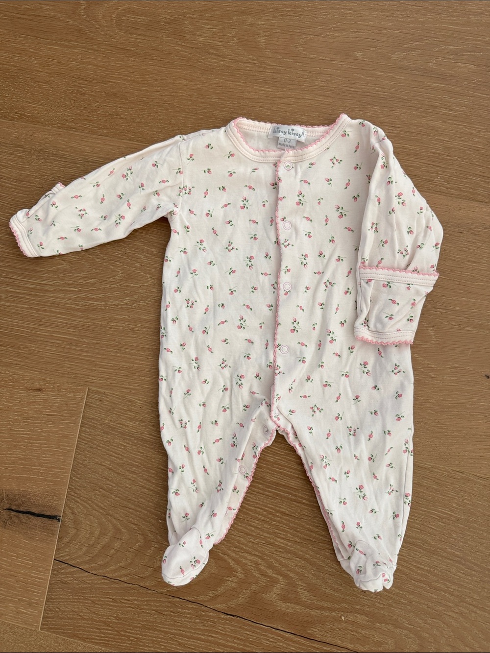 Kissy Kissy Pink Floral Baby One-Piece